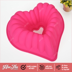 Khuôn silicon hình Trái Tim 22/26.5cm làm bánh rau câu 3D 4D nhấn xôi, fondant, socola, nến hanmade