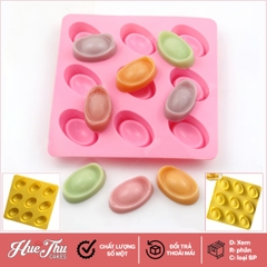 Khuôn silicon Thỏi Vàng (9 thỏi - 3cm/thỏi) làm bánh rau câu 3D 4D nhấn xôi, fondant, socola, nến hanmade