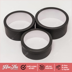 Hộp đựng bánh tròn nắp trong (nhiều màu) đựng bánh, hoa, trái cây