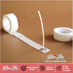 Dán trong suốt (100 miếng) dán bấc nến, tim nến