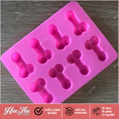 Khuôn silicon Tình Yêu Cũ 2 Củ (vỉ 8 hình) làm bánh rau câu 3D 4D nhấn xôi, fondant, socola, nến hanmade
