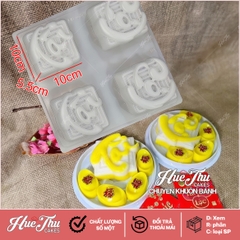 Khuôn rau câu, nhấn xôi Tài Lộc N1 (vỉ 4 khuôn) làm bánh rau câu, ép xôi