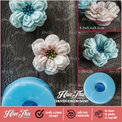 Khuôn silicon hoa Hồng Thái X21 làm bánh rau câu 3D 4D nhấn xôi, fondant, socola, nến hanmade