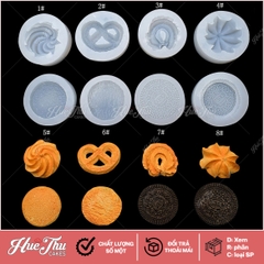 Khuôn silicon hình Bánh Quy làm bánh rau câu 3D 4D nhấn xôi, fondant, socola, nến hanmade