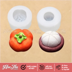 Khuôn silicon quả Măng Cụt, quả Hồng làm bánh rau câu 3D 4D nhấn xôi, fondant, socola, nến hanmade