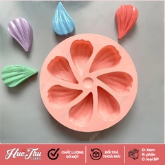 Khuôn silicon 7 Cánh Hoa Tình Yêu 24.5cm làm bánh rau câu 3D 4D nhấn xôi, fondant, socola, nến hanmade