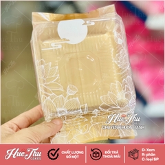 Combo Khay Túi Liên Hoa 9cm đựng bánh Trung Thu (100 bộ) - Túi hàn đựng bánh