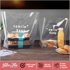 Túi PE Hạt Xoài trong suốt (10 cái) nhiều size, túi nilong xách bánh chuyên dụng đựng bánh, quà tặng