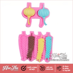 Khuôn silicon Pháo, Lồng Đèn năm mới làm bánh rau câu 3D 4D nhấn xôi, fondant, socola, nến hanmade