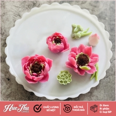 Khuôn silicon Hoa Sen A243 (set 6 khuôn) làm bánh rau câu 3D 4D nhấn xôi, fondant, socola, nến hanmade