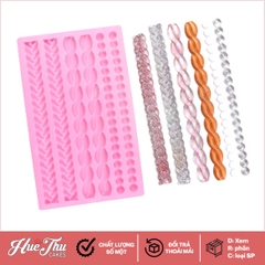 Khuôn silicon hình Dây Thừng, Chuỗi Hạt làm bánh rau câu 3D 4D nhấn xôi, fondant, socola, nến hanmade