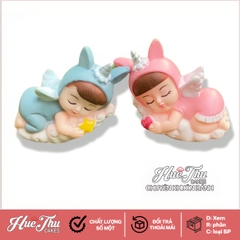 Búp bê Em bé nằm ngủ - phụ kiện trang trí bánh sinh nhật, bánh rau câu