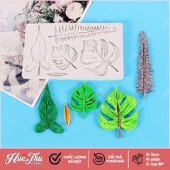 Khuôn silicon lá Nhiệt Đới dùng làm bánh rau câu 3D 4D nhấn xôi, fondant, socola, nến hanmade