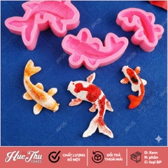 Khuôn silicon Cá Kol A86 (3 khuôn) làm bánh rau câu 3D 4D nhấn xôi, fondant, socola, nến hanmade