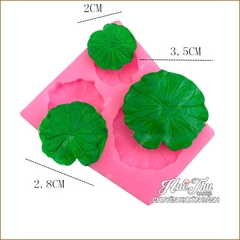 Khuôn silicon Lá Sen (3 lá lớn nhỏ) làm bánh rau câu 3D 4D nhấn xôi, fondant, socola, nến hanmade
