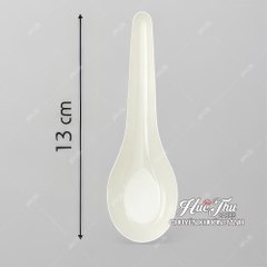 Thìa nhựa trắng - Muỗng ăn phở, ăn súp, thìa ăn cơm (10/50 cái)