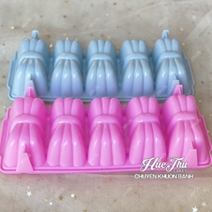 Khuôn rau câu, khay đá hình Nơ làm bánh rau câu 3D 4D nhấn xôi, fondant, socola, nến hanmade