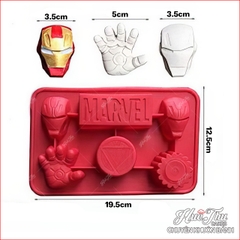 Khuôn silicon siêu nhân Marvel (bàn tay, logo, mặt nạ) làm rau câu 4D, pudding, bánh nướng