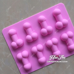 Khuôn silicon Tình Yêu Cũ 2 Củ (vỉ 8 hình) làm bánh rau câu 3D 4D nhấn xôi, fondant, socola, nến hanmade