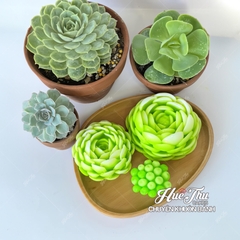 Khuôn silicon Sen Đá Ngàn Cánh A36 8cm làm bánh rau câu 3D 4D nhấn xôi, fondant, socola, nến hanmade