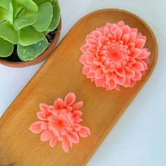 Khuôn silicon Cặp Hoa Thược Dược A37 làm bánh rau câu 3D 4D nhấn xôi, fondant, socola, nến hanmade