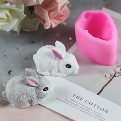 Khuôn silicon Con Thỏ A65 4.2cm làm bánh rau câu 3D 4D nhấn xôi, fondant, socola, nến hanmade