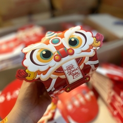 Hộp trung thu 1 bánh Lân Vui Vẻ (mẫu 2024) - hộp đựng bánh Trung Thu 125g - 250g