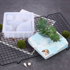 Khuôn silicon Hòn Non Bộ Vuông / Tròn A25 làm bánh rau câu 3D 4D nhấn xôi, fondant, socola, nến hanmade