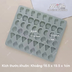 Khuôn silicon kẹo chip Trái Cây 2 (vỉ 48 hình) làm kẹo dẻo, chip chip, rau câu mini, thạch trà sữa