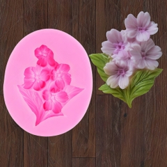 Khuôn silicon Chùm Hoa Đào A79 làm bánh rau câu 3D 4D nhấn xôi, fondant, socola, nến hanmade