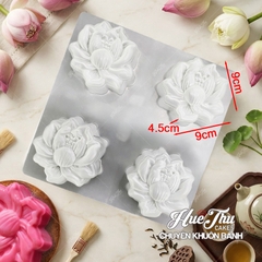 Khuôn rau câu, nhấn xôi Cá Chép, Hoa Sen (vỉ 4 khuôn) làm bánh rau câu, ép xôi