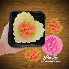 Khuôn silicon Chùm Hoa Sứ 5.5cm làm bánh rau câu 3D 4D nhấn xôi, fondant, socola, nến hanmade