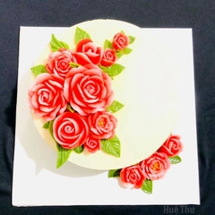 Bộ khuôn silicon Hồng Thái (8 bông) làm bánh rau câu 3D 4D nhấn xôi, fondant, socola, nến hanmade