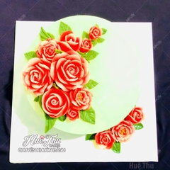 Bộ khuôn silicon Hồng Thái (8 bông) làm bánh rau câu 3D 4D nhấn xôi, fondant, socola, nến hanmade