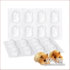 Khuôn silicon Chuột Chũi (vỉ 8 hình) làm bánh rau câu 3D 4D nhấn xôi, fondant, socola, nến hanmade