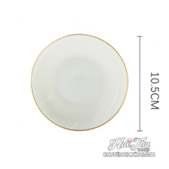 Đĩa Sứ Tròn 10cm (nhiều màu), Đĩa Sứ Tròn Đựng Bánh Bao - trang trí đồ ăn, bàn tiệc, mâm cúng