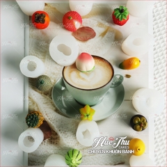 Bộ khuôn silicon Trái Cây 3.5cm (nhiều loại quả) làm bánh rau câu 3D 4D nhấn xôi, fondant, socola, nến hanmade