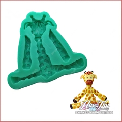 Khuôn silicon Sư Tử, Hươu Cao Cổ, Thỏ, Voi, Khỉ (5 khuôn) làm bánh rau câu 3D 4D nhấn xôi, fondant, socola, nến hanmade