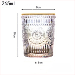 Cốc Thủy Tinh Cao 10cm Viền Vàng - đựng muối gạo cắm hương bàn tiệc mâm cúng hiện đại phong cách Luxury