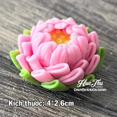 Khuôn silicon Hoa Sen S100 (bộ 3 khuôn) làm bánh rau câu 3D 4D nhấn xôi, fondant, socola, nến hanmade