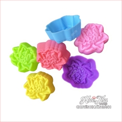 Khuôn silicon Hoa Mẫu Đơn lớn nhỏ 3/5cm (20 cái) làm bánh rau câu, nhấn xôi, bánh da lợn