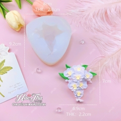 Khuôn silicon Chùm Hoa Lan 7cm làm bánh rau câu 3D 4D nhấn xôi, chè trôi nước, socola, nến hanmade