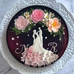 Khuôn silicon Cô Dâu Chú Rể 10x7cm làm bánh rau câu 3D 4D nhấn xôi, fondant, socola, nến hanmade