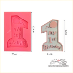 Khuôn silicon Số 1 làm bánh rau câu 3D 4D nhấn xôi, fondant, socola, nến hanmade