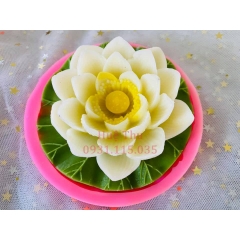 Khuôn silicon Hoa Sen Nở Đại 10cm làm bánh rau câu 3D 4D nhấn xôi, fondant, socola, nến hanmade