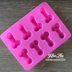 Khuôn silicon Tình Yêu Cũ 2 Củ (vỉ 8 hình) làm bánh rau câu 3D 4D nhấn xôi, fondant, socola, nến hanmade