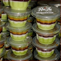 Set 100 Ly Bông Mai 100ml có nắp, hũ nhựa hấp bánh flan, da lợn, đựng tàu hủ singapore, panna cotta, rau câu ly