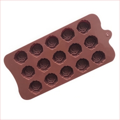 Khuôn silicon Hoa Hồng A114 (vỉ 15 hình) làm bánh rau câu 3D 4D nhấn xôi, fondant, socola, nến hanmade