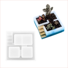 Khuôn silicon Cầu Thang Vuông 10.6cm A106 làm bánh rau câu 3D 4D nhấn xôi, fondant, socola, nến hanmade