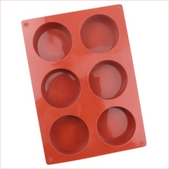 Khuôn silicon Viên Trụ Tròn A55 (vỉ 6 hình) làm bánh rau câu 3D 4D nhấn xôi, fondant, socola, nến hanmade
